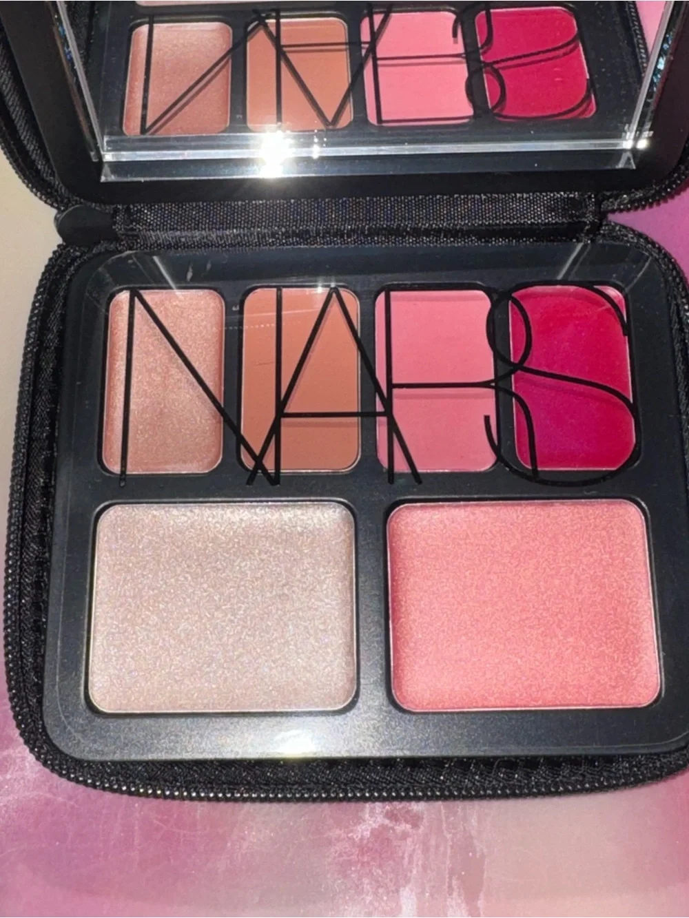 NARS Lip and Cheek Palette — Peach, Soft Pink & Fuchsia Shades